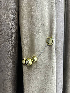 Магніти для штор та тюлі "Перлини", колір: золотистий