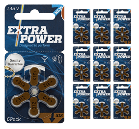 Батарейки для слухових апаратів Extra Power 312 (Англія), 60 штук + Безплатна доставка Новою Поштою