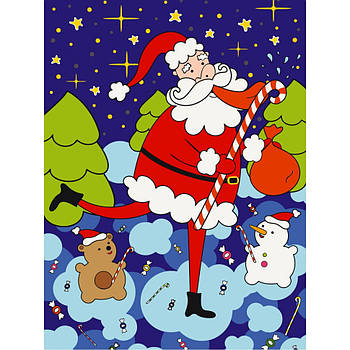 Картина за номерами дитяча новорічна Святковий настрій 30х40 см АРТ-КРАФТ (15024-AC)