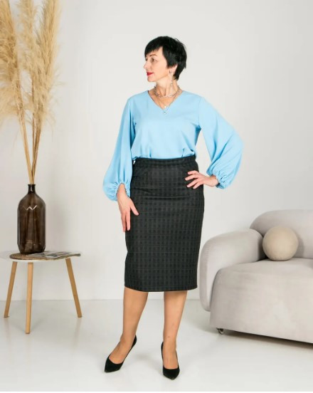 Спідниця жіноча тепла "Деліка" із трикотажної тканини чорного кольору розміри від 46 по 58