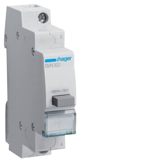 Кнопка управління HAGER з фіксацією 16А 1н.з. 1м 230В АС SVN322