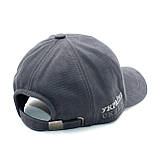 Зимова кепка тепла бейсболка сіра з флісовою підкладкою та вишивкою Герб Тризубець, фото 3