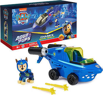 Щенячий патруль Аква автомобіль трансформер Чейза Paw Patrol Aqua Pups, Chase Transforming Shark Vehicle