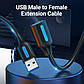 USB кабель подовжувач USB на USB Vention Extension Cable data (1.5m, 5 Gbit/s, OTG, USB 3.0, 2A). Black, фото 7