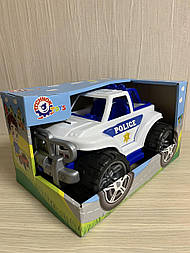 Машина позашляховик джип Поліція, відкритий кузов, потужний бампер, величезні колеса