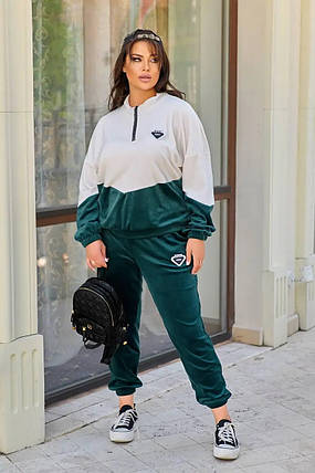 Елегантний жіночий костюм, тканина "Велюр" 54, 56, 58, 60, 62 розмір 54, фото 3