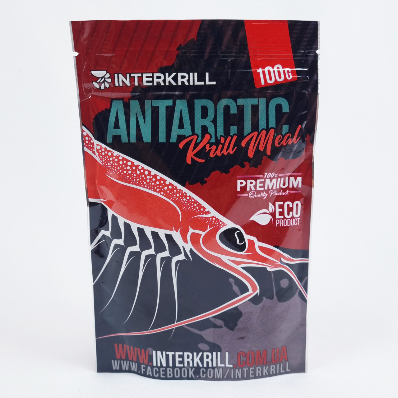 Крилеве борошно для рибалки Antarctic Krill Meal 100г борошно криля, фото 1