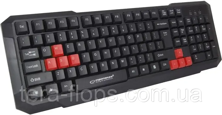 Клавіатура ESPERANZA Keyboard EGK102 Red USB (EGK102RUA) (M), фото 2
