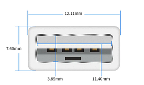 Кабель USB 2.0 PROLUM™ - 1М, Білий, фото 4