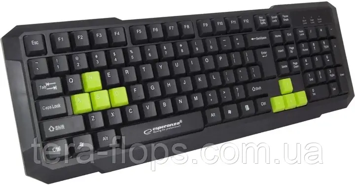Клавіатура ESPERANZA Keyboard EGK102 Green USB (EGK102GUA) (M)