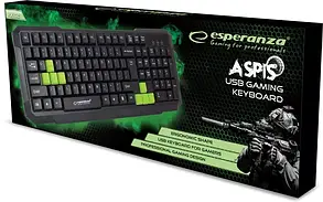 Клавіатура ESPERANZA Keyboard EGK102 Green USB (EGK102GUA) (M), фото 2