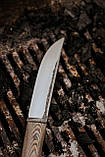 Ніж ручної роботи «Мамба #2» з піхвами зі шкіри, сталь Х12МФ/62-63 HRC., фото 5