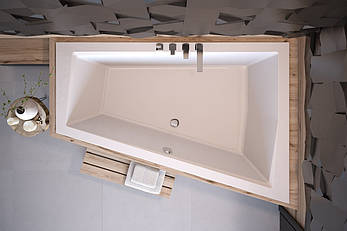Ванна акрилова Besco INTIMA DUO 170x125 права асиметрична (без панелі, ручок, ніжок), фото 2