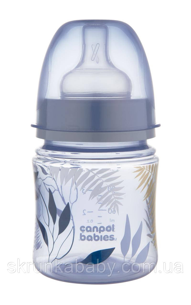 Пляшка з широким отвором антиколікова Canpol babies Easystart GOLD (120 мл) блакитна
