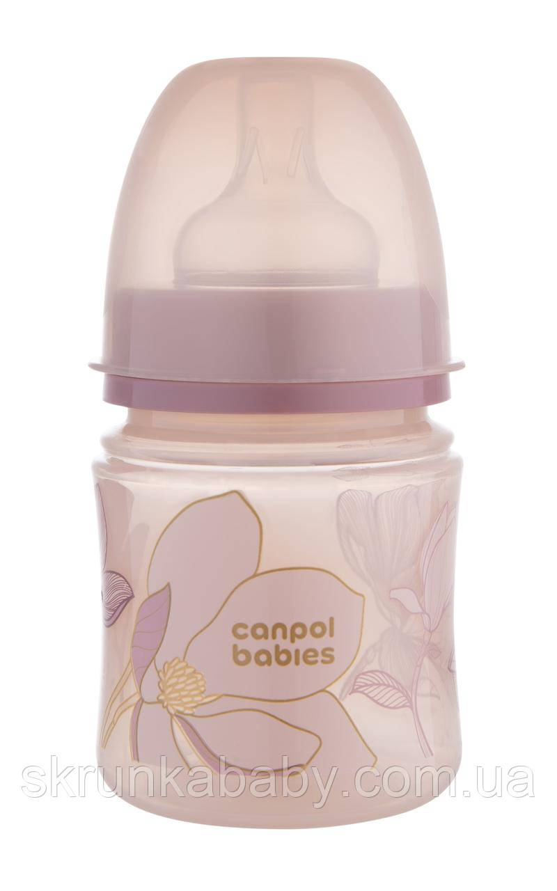 Пляшка з широким отвором антиколікова Canpol babies Easystart GOLD (120 мл) рожева