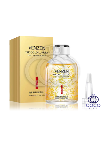 Сироватка-тонер для особи VENZEN 24K Gold Luxury Line Carving Toner з золотом 24К