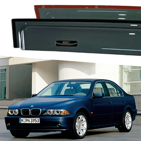Дефлектори вікон BMW 5 Series Е39 1996-2004 Sedan (HIC). Вітровики на BMW 5 Series Е39 седан
