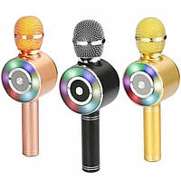 Караоке мікрофон Wster WS-669 бездротовий мікрофон із вбудованим динаміком (USB, microSD, Bluetooth)
