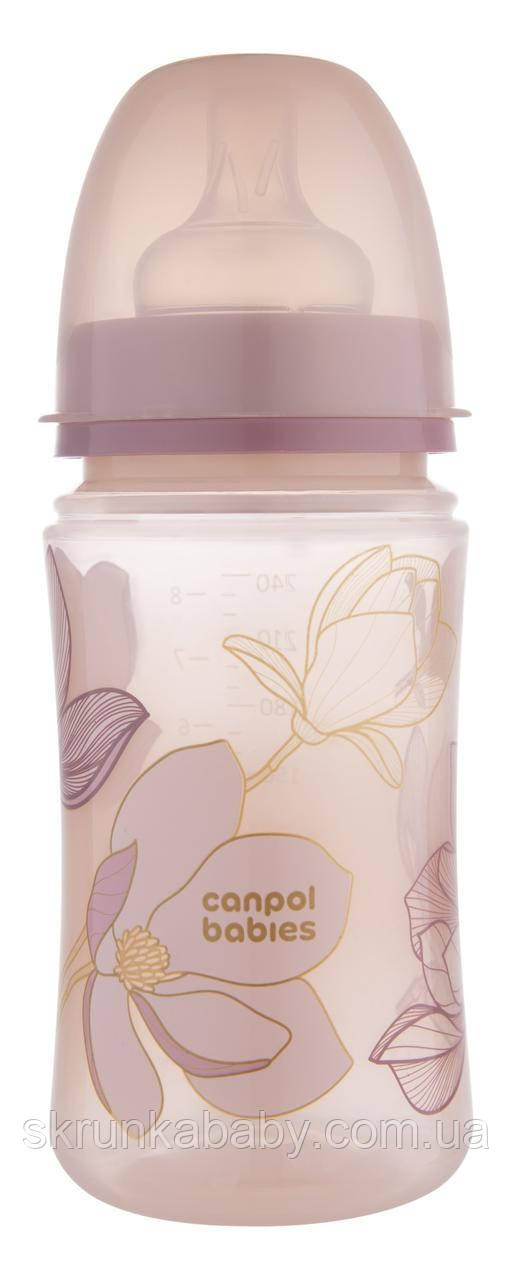 Пляшка з широким отвором антиколікова Canpol babies Easystart GOLD (240 мл) рожева