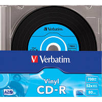 Диск CD Verbatim CD-R 700Mb 52x Slim case Vinyl AZO (43426) d