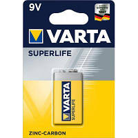 Батарейка Varta Крона 6F22 Superlife Zinc-Carbon * 1 (02022101411) d