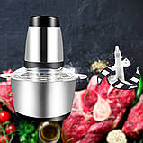 Кухонний подрібнювач 1200 Вт універсальний харчовий чоппер з металевою чашею на 1.7 л, фото 5