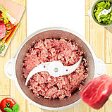 Кухонний подрібнювач 1200 Вт універсальний харчовий чоппер з металевою чашею на 1.7 л, фото 10