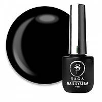 Топ для гель-лаку без липкого шару Saga Professional Top Black. чорний. 9 мл