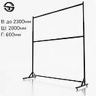 Стійка ORIOLE-2-20408, L 2000, чорна. Стійка вішалка розбірна, регульована. Рейл для одягу у магазин, бутік, фото 2