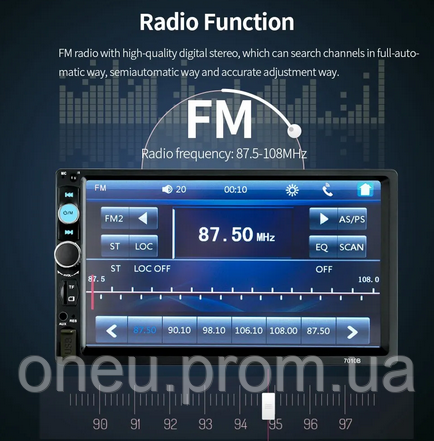 Автомагнитола 2Din 7010B MP5 с сенсорным экраном 7.0" + Bluetooth - фото 6 - id-p1304764593