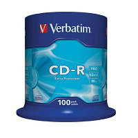 Диск CD Verbatim CD-R 700Mb 52x Cake box 100шт Extra (43411) d