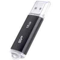 USB флеш наель Silicon Power 16GB Ultima U02 Black USB 2.0 (SP016GBUF2U02V1K) d