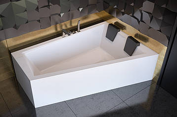 Ванна акрилова Besco INTIMA DUO 180x125 права асиметрична (без панелі, ручок, ніжок), фото 1