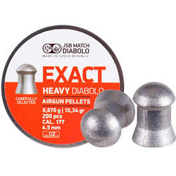 Пульки JSB Diabolo Exact Heavy 4,52 мм, 0,670 г, 200шт/уп 546267-200 smart