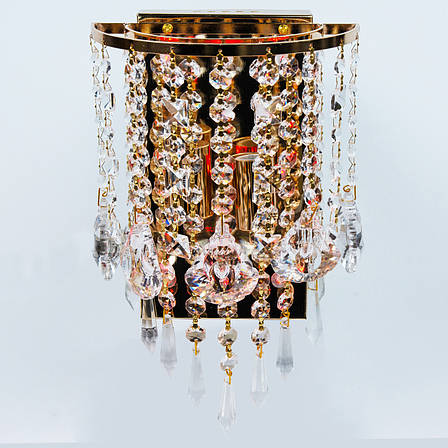 Світильник настінний, класичне бра Sunlight кришталь золото з підсвіткою E1350/2w, фото 2