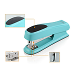 Степлер пластиковий, 20 аркушів, скоби №24, 26, асорті Comix (B3027), фото 3