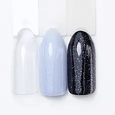 Топ Bravo UV/LED Shimmer Top No Wipe Gold з мікрошиммером без липкого шару Блакитний