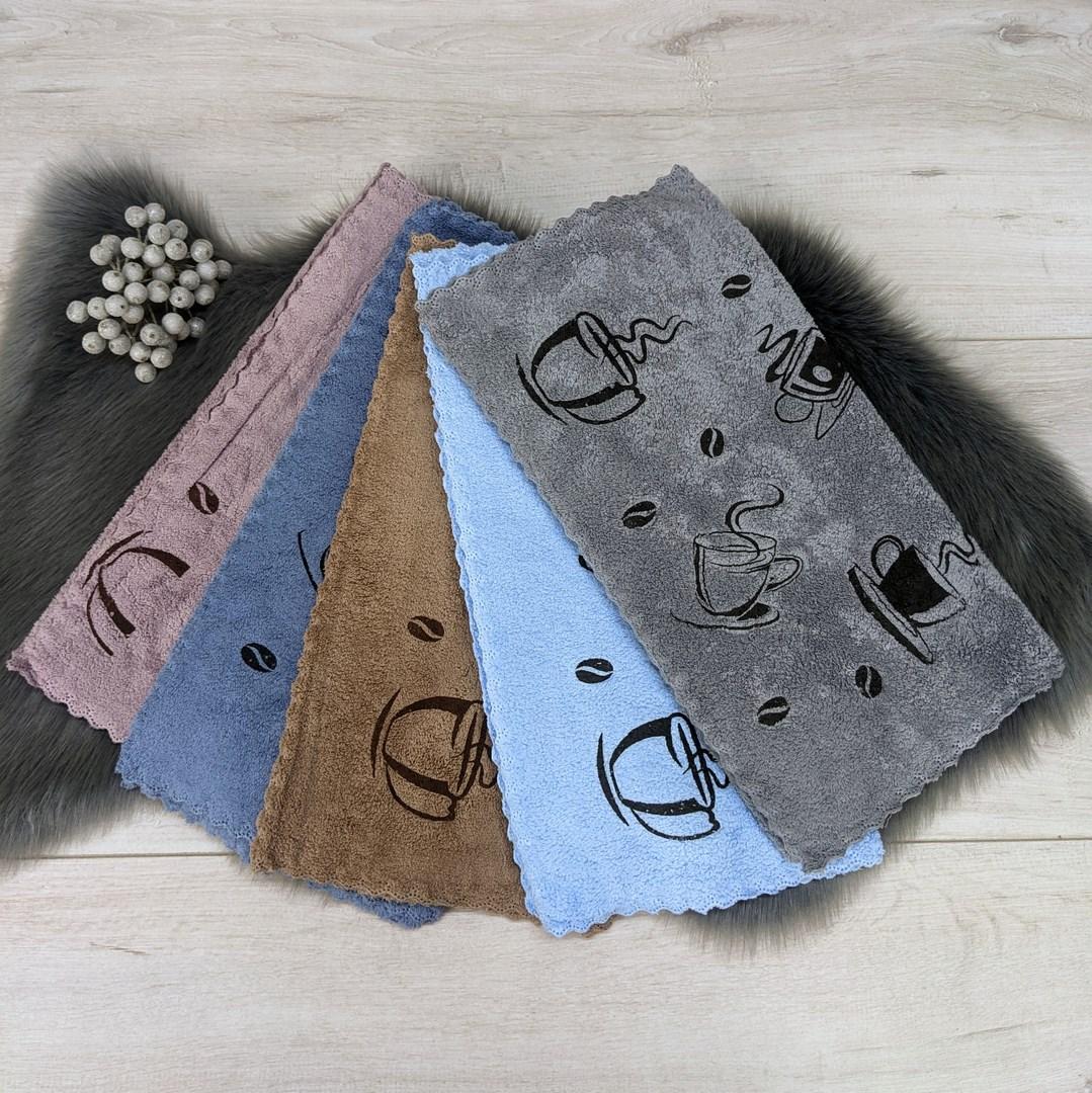 Рушники кухонні мікрофібра 0,35*0,75 см набір 5 штук, фото 1