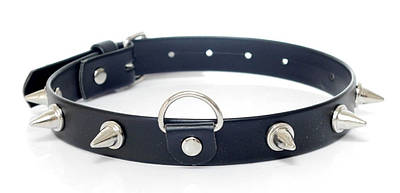 Нашийник зі штучної шкіри з шипами Fetish Boss Series - Collar with studs, BS3300096