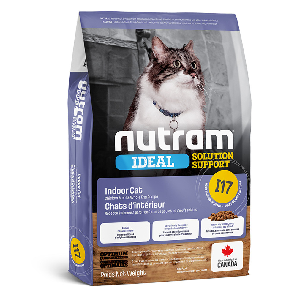 I17_NUTRAM Ideal SS холістик корм для дорослих котів, які мешкають в приміщенні з куркою і цільними яйцями, 20 кг