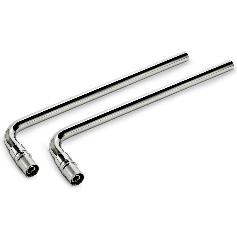 Прес-кутник із хромованою трубкою Valtec DN 20x15x700 мм. AISI 304 ...