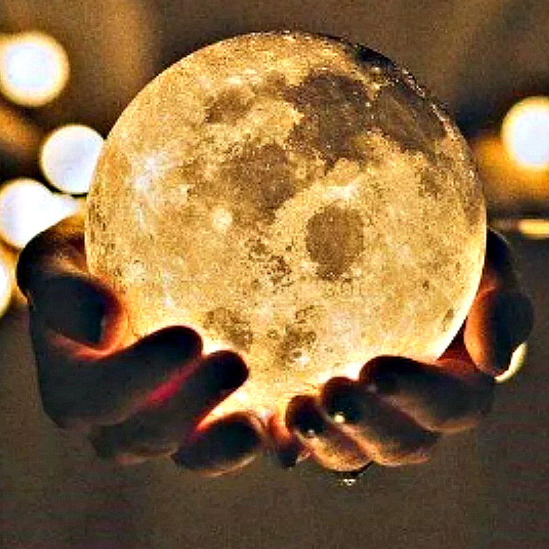 Настільний світильник нічник Місяць Magic 3d Різні кольори, світильник місяць на сенсорному керуванні