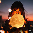 Настільний світильник нічник Місяць Magic 3d Різні кольори, світильник місяць на сенсорному керуванні, фото 2