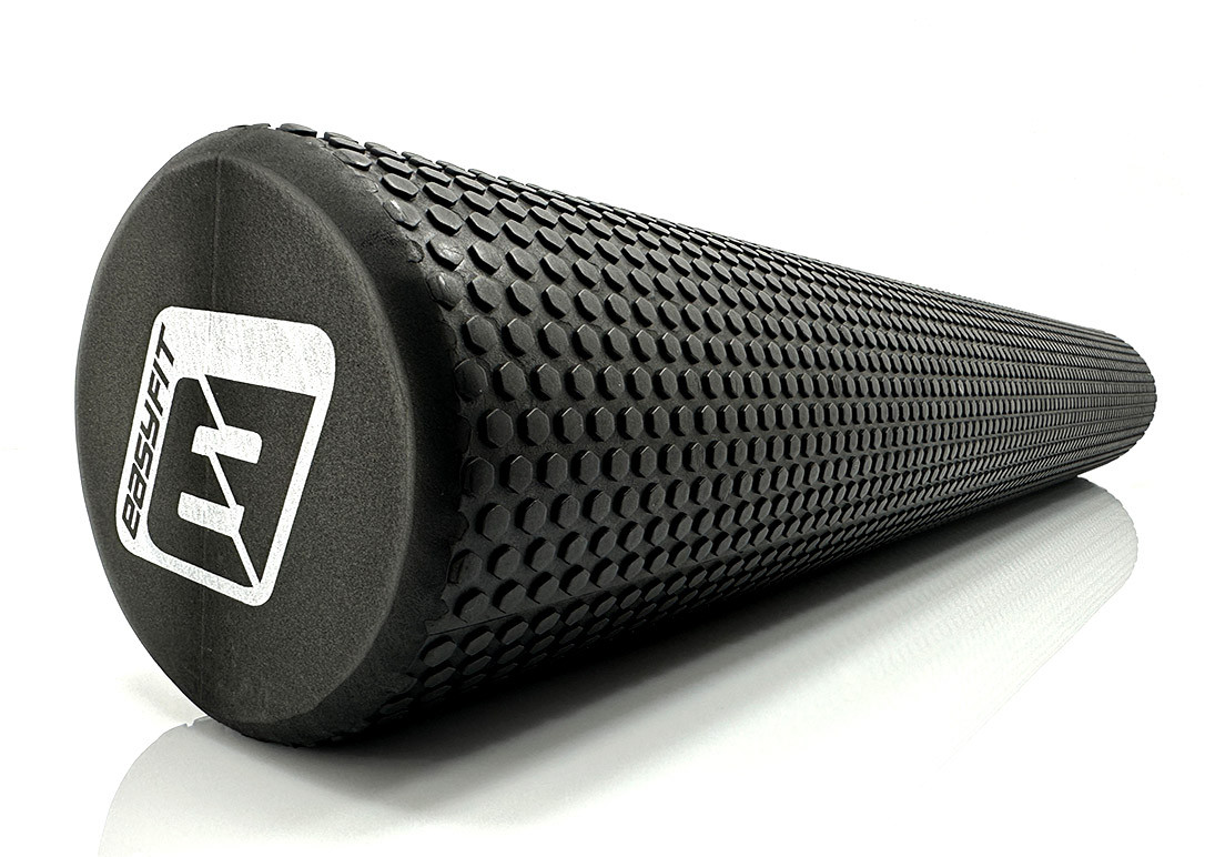 Масажний ролик EasyFit Foam Roller 90 см Чорний, Спортивний ролик для масажу, Ролер спортивний
