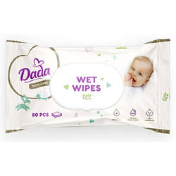 Дитячі вологі серветки Dada Elite Care з перших днів життя, з клапаном, 80 шт 4823071659733 smart