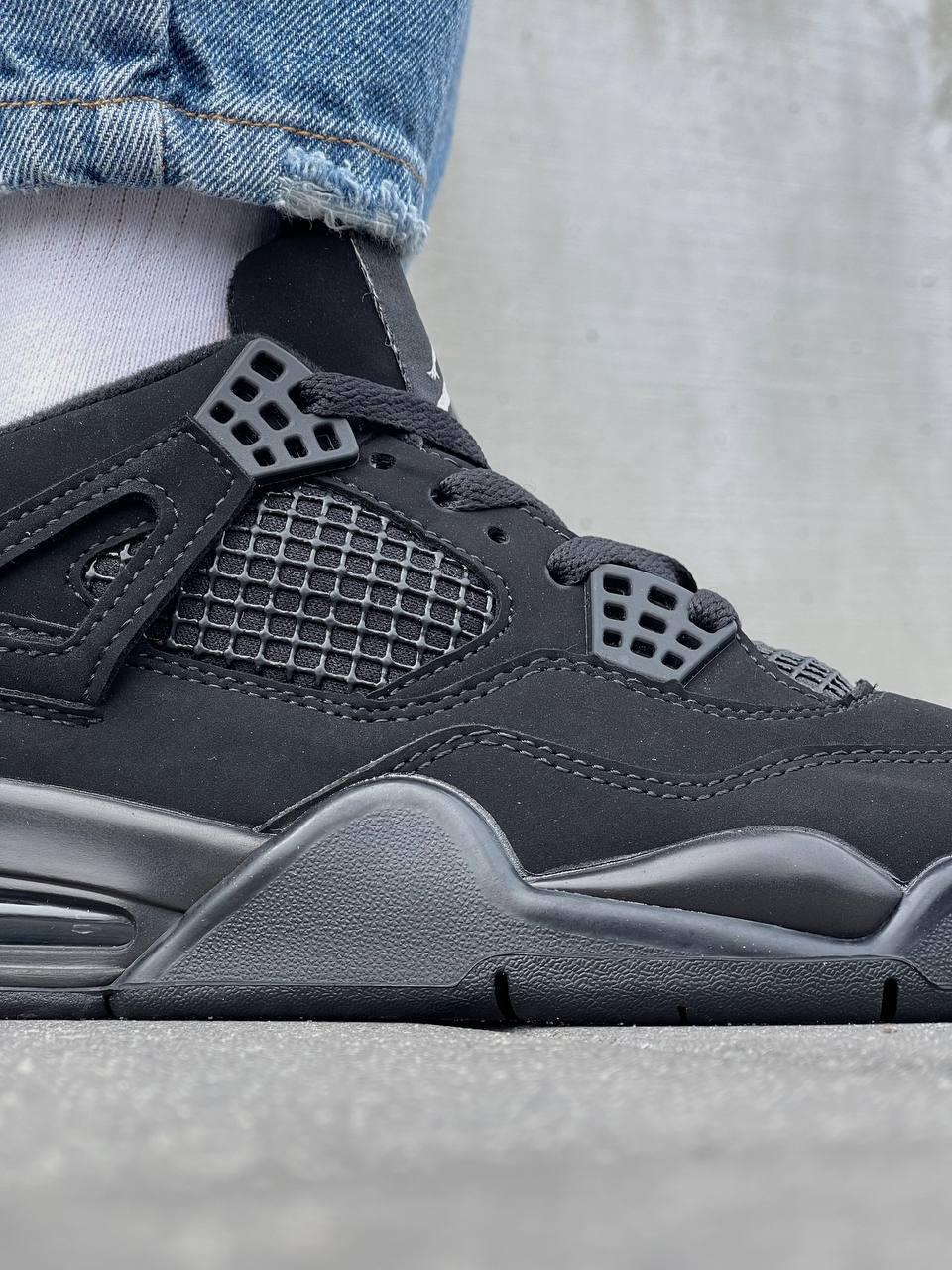 Jordan 4 total black cheap