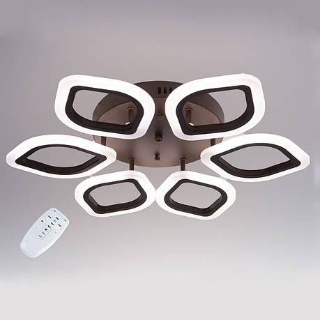 Стельова LED люстра, світлодіодний світильник Sunlight коричневий LI8838/6B, фото 1