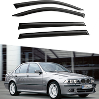 Дефлекторы окон ветровики на BMW 5 E39 седан 1995-2003 (скотч) AV-Tuning