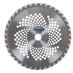 Ніж для тримера Зеніт "ПРОФІ" до садового тримера 255х25.4 мм 40 ТВС зубців 40236051 smart