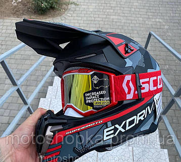 Шлем кросовий FOX, шлем на мотоцикл, шолом ендуро, мотошлем ендуро